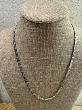 Fashion Jewelry Silver Twisted Rope Necklace